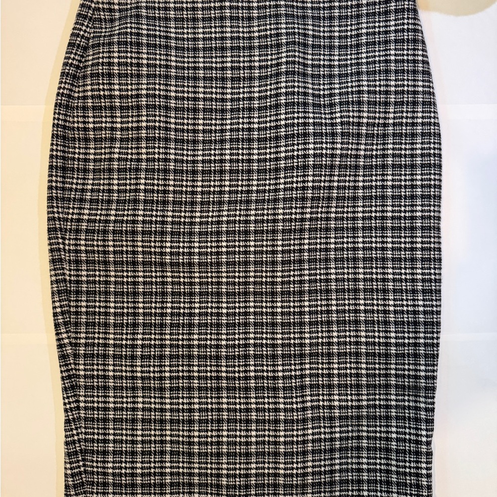 Classic Black and White Plaid Women's Skirt